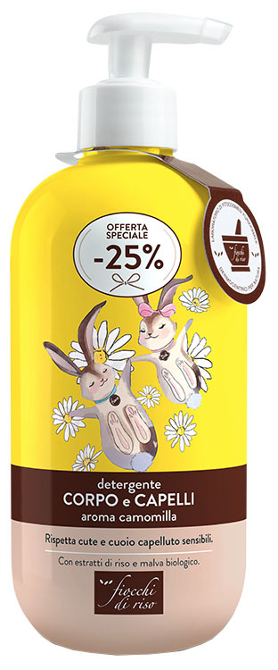 FIOCCHI DI RISO DETERGENTE CAPELLI E CORPO CAMOMILLA 400 MLSPECIAL NEW